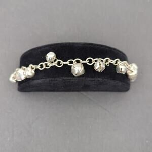 Vintage Fashion silver bells charm BRACELET Fairycore Winter wonderland Twee
